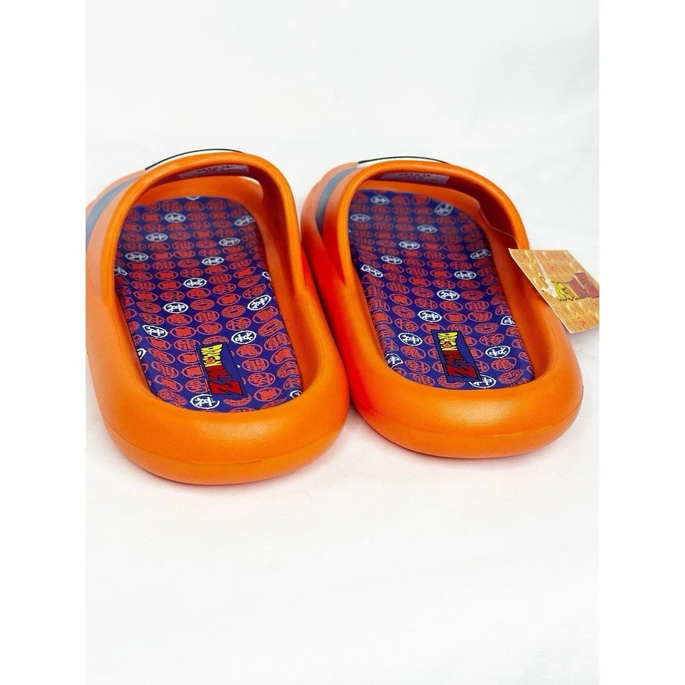 Dragon Ball Z Kame Symbol Men's Cloud Comfort Foam Slide Sandals Orange Size 10